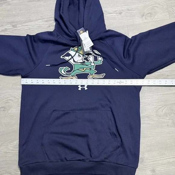 Notre Dame Fighting Irish Men's M Loose Fit Navy Graphic NCAA Pullover Hoodie - Picture 8 of 11